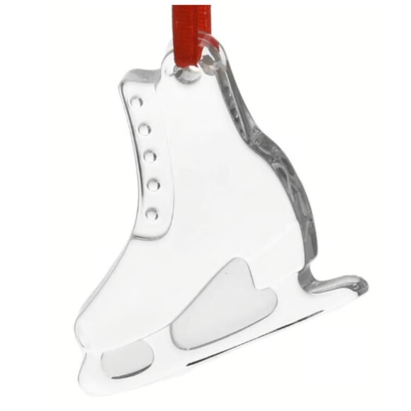 ⛸️Tiffany & Co Ice Skate Crystal Christmas Ornament in Box Retired Germany 1.5in - Picture 3 of 11